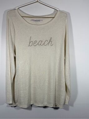 Bell Beach by Kim Gravel Cream Long-Sleeve Women's Top